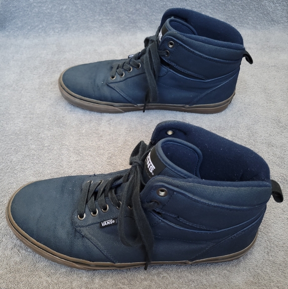 Vans Size 11 Atwood Hi Top Canvas Skate Shoe (Blue/Gum) - Picture 4 of 8